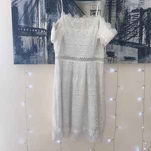 White lacy dress from Francesca‘s